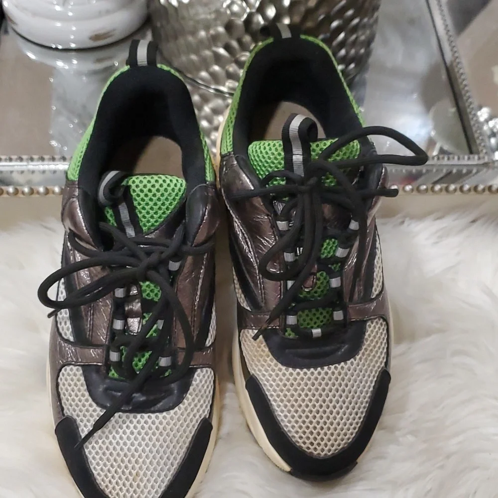 Dior homme green silver sneakers size 38 us 8 - Picture 5 of 17